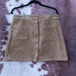 Arizona Jean Company Beige Corduroy Mini Skirt